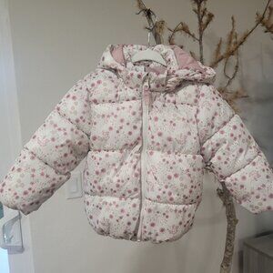 H&M floral puffer jacket 2t